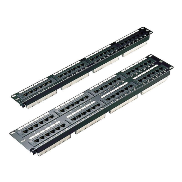 Excel CAT5e 16 Port Unscreened Patch Panel Black