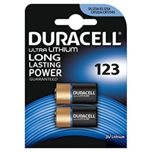 Duracell Ultra Lithium 123 3V Batteries 2 Pack