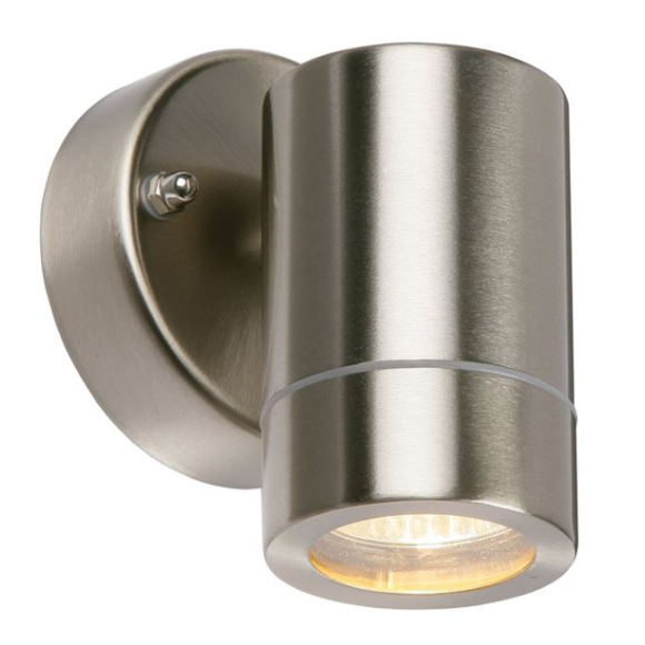 Saxby 13801 GU10 7W Wall Light Stainless Steel