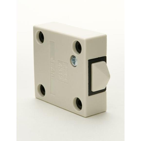 Jeani 143W Surface White Push To Break Door Switch 230V 2A