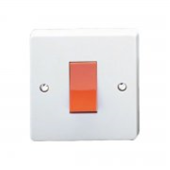 Crabtree 4016 45A 1G Double Pole Switch - White