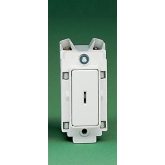 Crabtree 4461 20A DP Grid Key Switch - White
