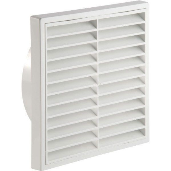 Fixed Grill 6 Inch White