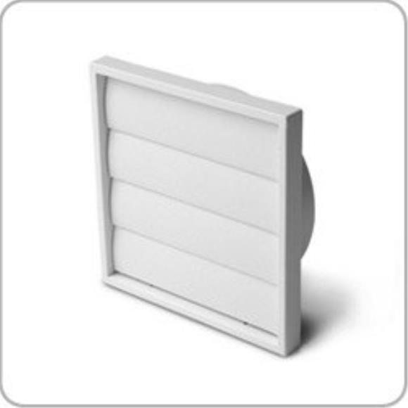 Louvered Grill 6 Inch White