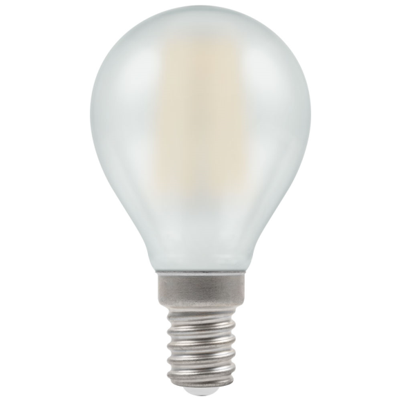 Crompton 7284 LED Filament Round Pearl Lamp SES-E14 5W Warm White Dimmable