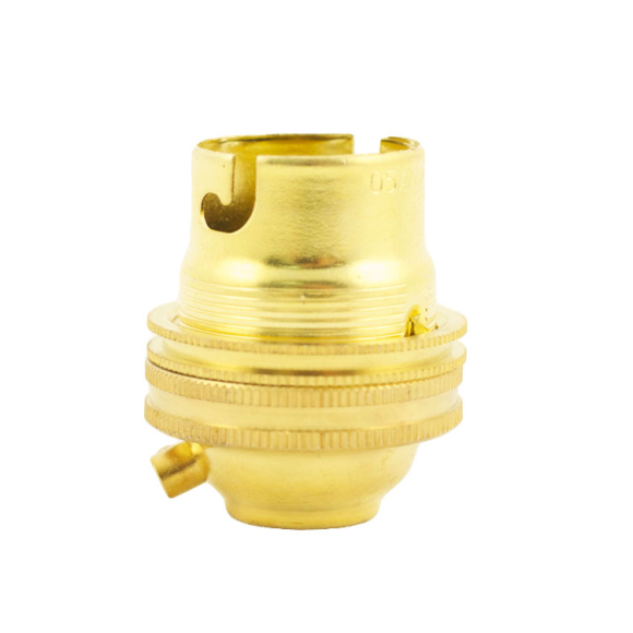 Brass Unswitched Lampholder 1/2 Inch Brass