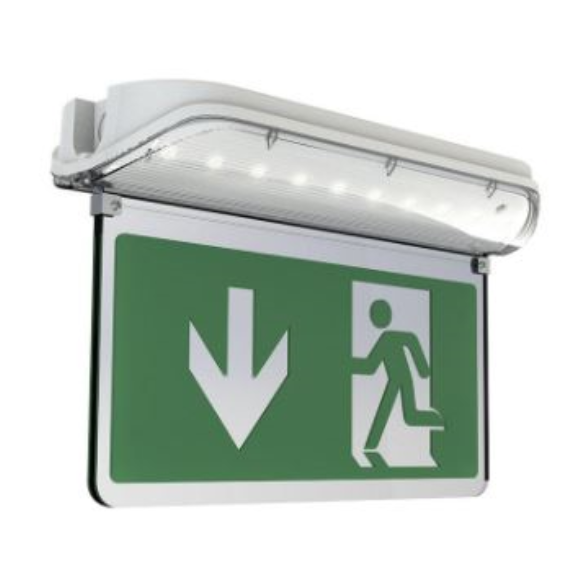  Ansell AHARLED/3M/ST Harrier Emergency Blade Self Test Exit Sign 3W