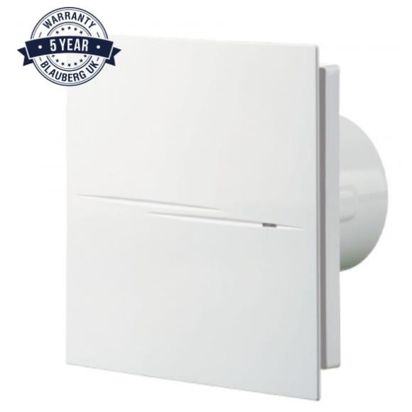 Blauberg CALMDESIGN Calm Design Low Noise Energy Efficient Bathroom Extractor Fan White 100mm Standard