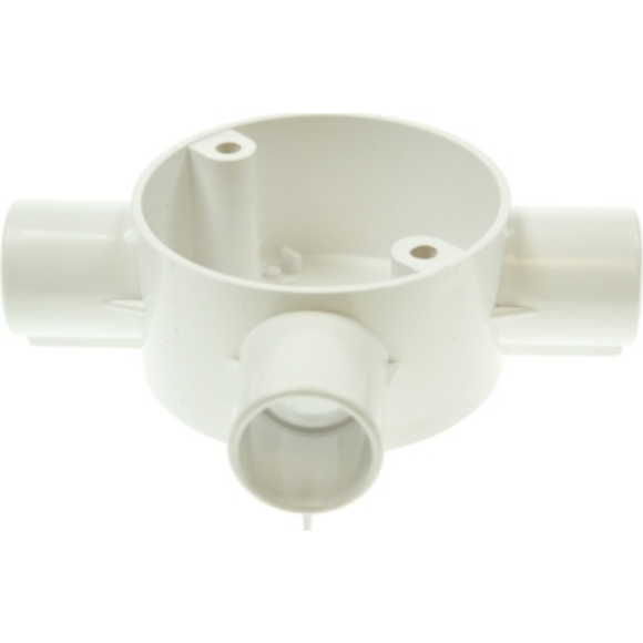 U/Volt CB20/3WH Tee Circ Box 20mm White