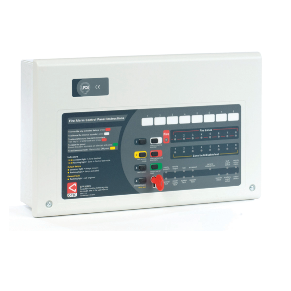C-Tec CFP708E-4 Panel 8 Zone Code Entry Concentional Fire Alarm Panel