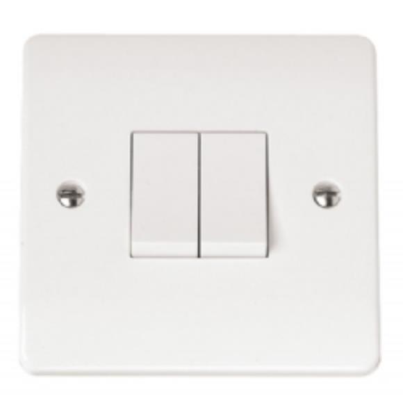 Click Mode CMA012 2G 2Way Switch - White Moulded Plastic