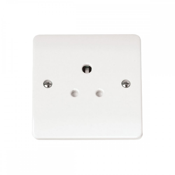 Click Mode CMA038 5A Round Pin Socket Outlet - White Moulded Plastic