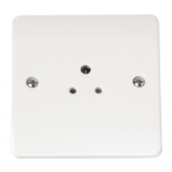 Click Mode CMA039 2A Round Pin Socket Outlet - White Moulded Plastic