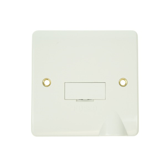 Click Mode CMA050 13A FCU with Flex Outlet - White Moulded Plastic