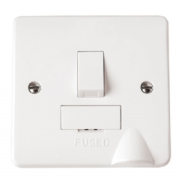 Click Mode CMA051 13A DP Switched FCU with Flex Outlet - White Moulded Plastic