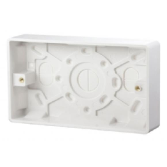 Click Mode CMA082 2G Pattress Box 25mm - White Moulded Plastic