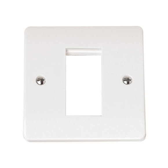 Click Mode CMA310 1G Media Plate 1 Aperture - White Moulded Plastic