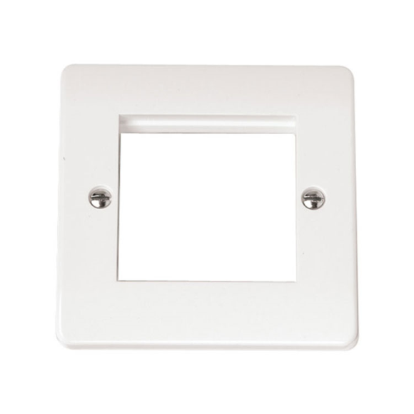 Click Mode CMA311 1G Media Plate 2 Aperture - White Moulded Plastic