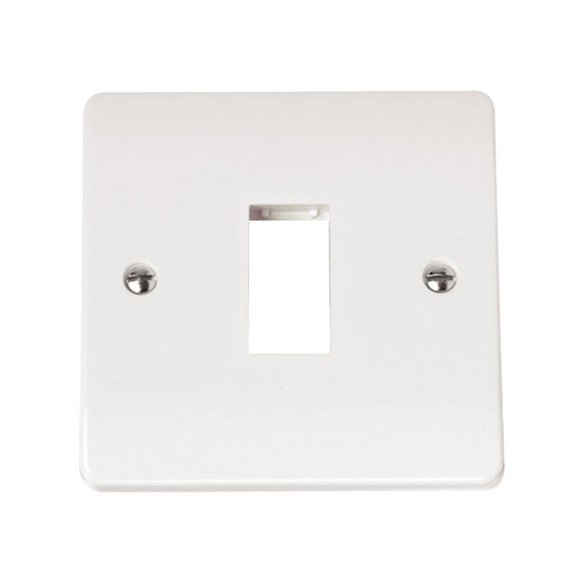 Click Mode CMA401 1G Frontplate 1 Aperture - White Moulded Plastic