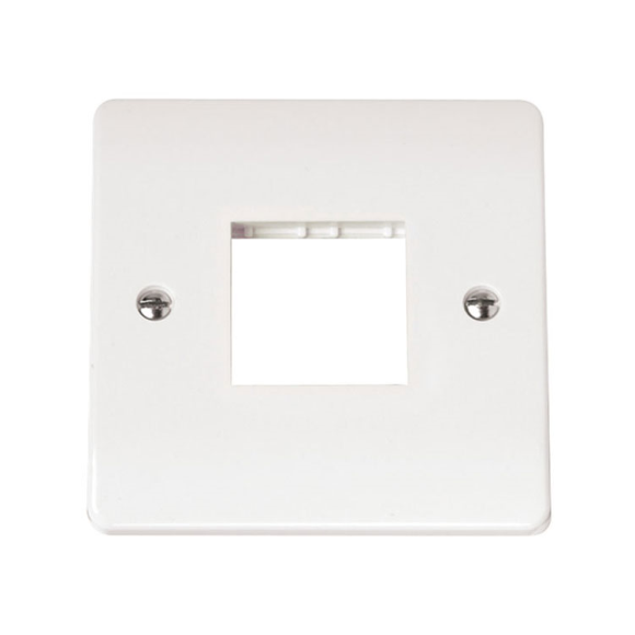 Click Mode CMA402 1G Frontplate 2 Aperture - White Moulded Plastic