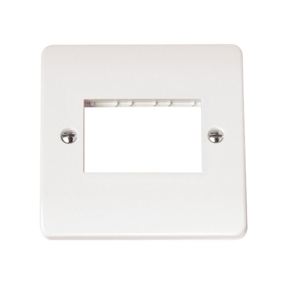 Click Mode CMA403 1G Frontplate 3 Aperture - White Moulded Plastic