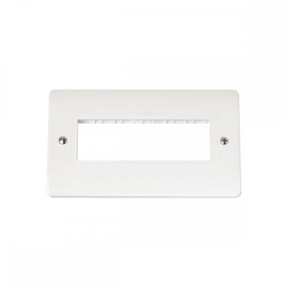Click Mode CMA426 2G Frontplate 6 Aperture - White Moulded Plastic
