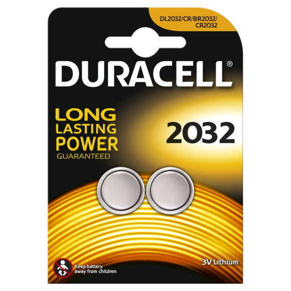 Duracell CR2032 DL2032 Coin Cell 3V Lithium Batteries | 2 Pack