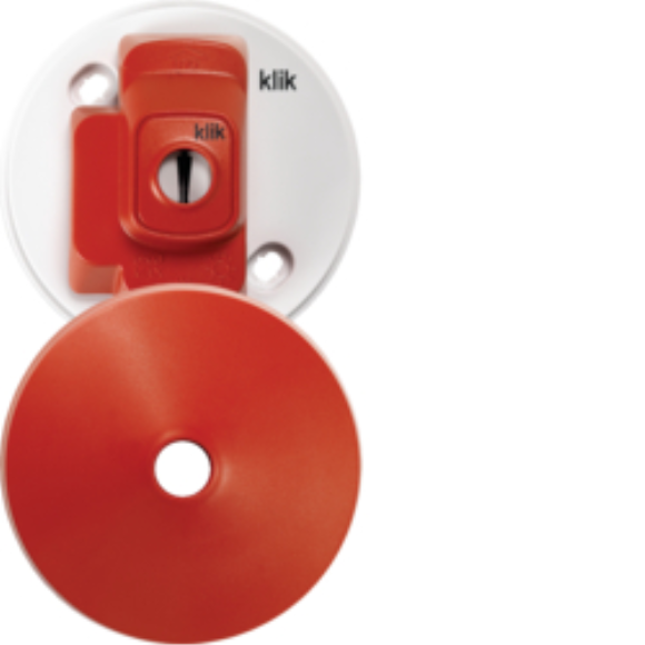 Hager CR64AX/R 4 Pin Plug Ceiling Rose - Red