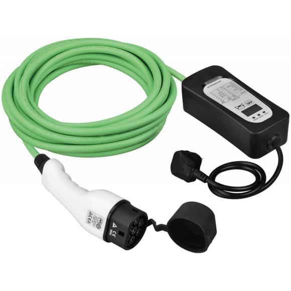 Sync EV BG EVCP21310SL 3 pin UK plug to Type 2 plug Mode-2 EV charger, 10 metre cable