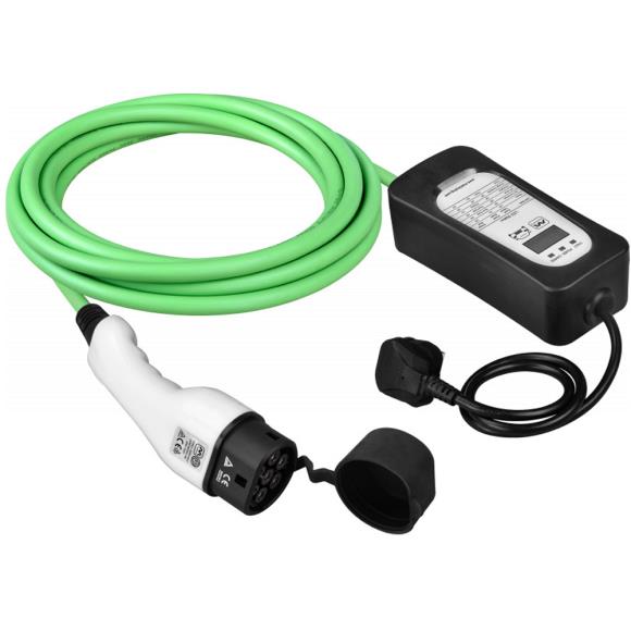 Sync EV BG EVCP2135SL 3 pin UK plug to Type 2 plug Mode-2 EV charger, 5 metre cable