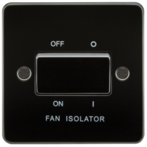 Knightsbridge Flatplate FP1100GM Fan Isolator Switch - Gunmetal