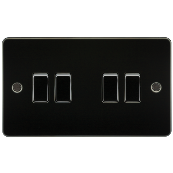 Knightsbridge Flatplate FP4100GM 4G 2Way Switch - Gunmetal