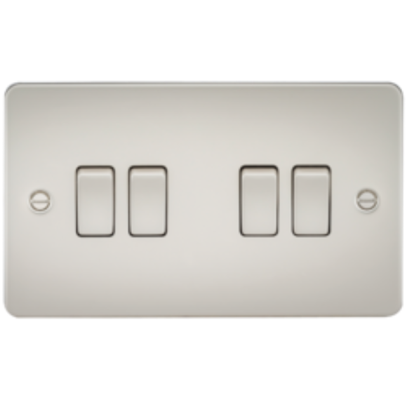 Knightsbridge Flatplate FP4100PL 4G 2Way Switch - Pearl