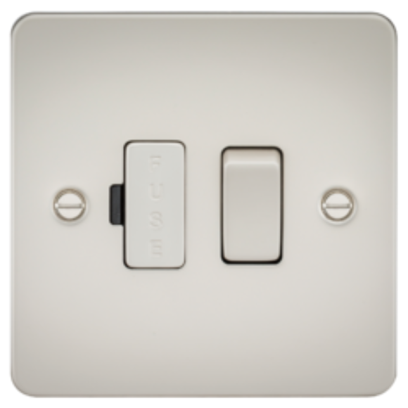 Knightsbridge Flatplate FP6300PL Switched Fused Spur Unit - Pearl