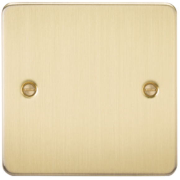 Knightsbridge Flatplate FP3850BB 1G Blanking Plate - Brushed Brass