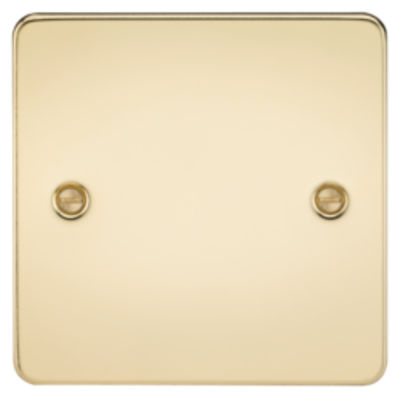 Knightsbridge Flatplate FP3850PB 1G Blanking Plate - Polished Brass