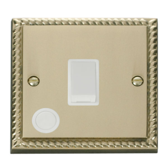 Click GCBR022WH DP Switch with Flex Outlet - Polished Cast Brass White Insert