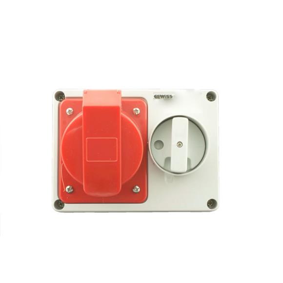 Gewiss GW66008 Socket 16A Red 400V 3 Pin + Earth