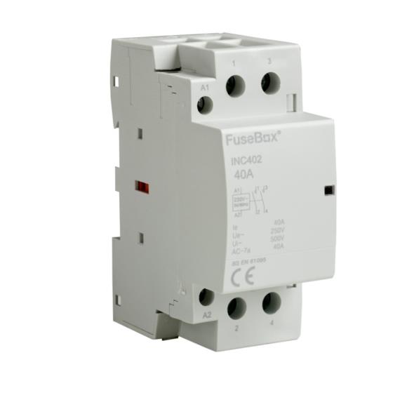 FuseBox INC402 Contactor DP 40A 230V N/O Contacts
