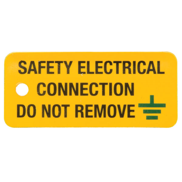 Industrial Signs IS0605RP Safety Electrical Connection Label Earth Tag Label
