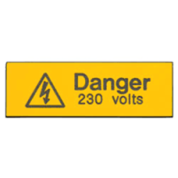 Industrial Signs IS1105EN Danger 230 Volt Label