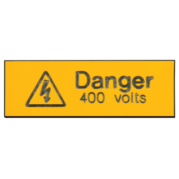 Industrial Signs IS1205EN Danger 400V Label