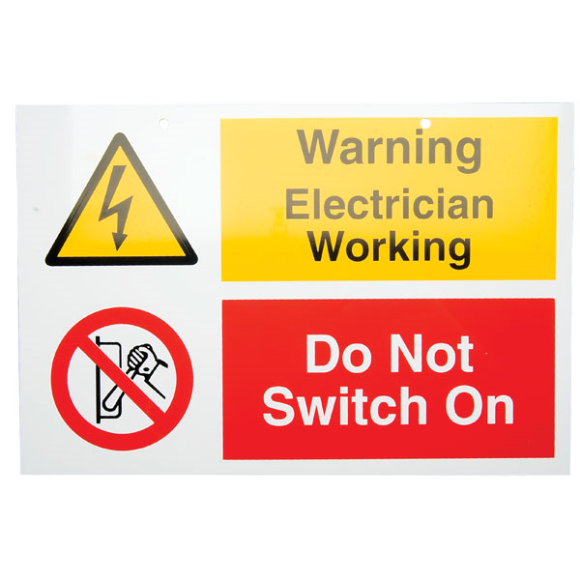 Industrial Signs IS1301RP Elect Working Label