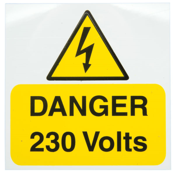 Industrial Signs IS1705RP Danger 230V Label
