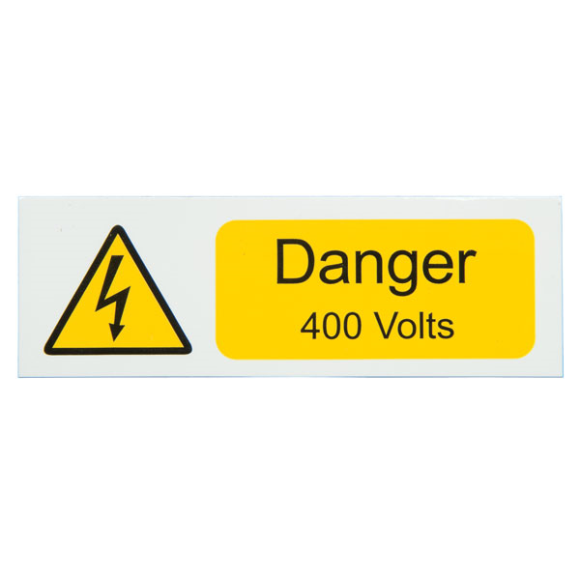 Industrial Signs IS2210SA Danger 400V Label