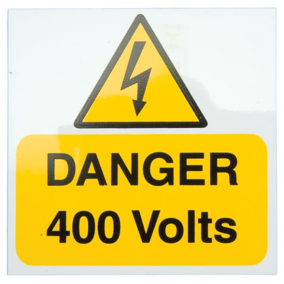 Industrial Signs IS2505RP Danger 400V Label