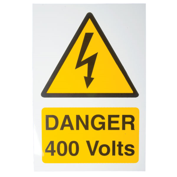 Industrial Signs IS5101RP Danger 400V Label
