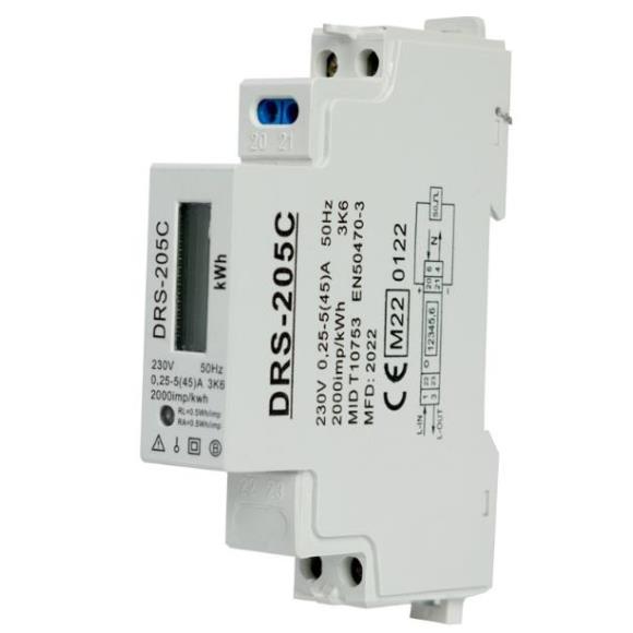 FuseBox KWH1M45 Single Phase kWh Meter (MID certified) 45A 230 Volt