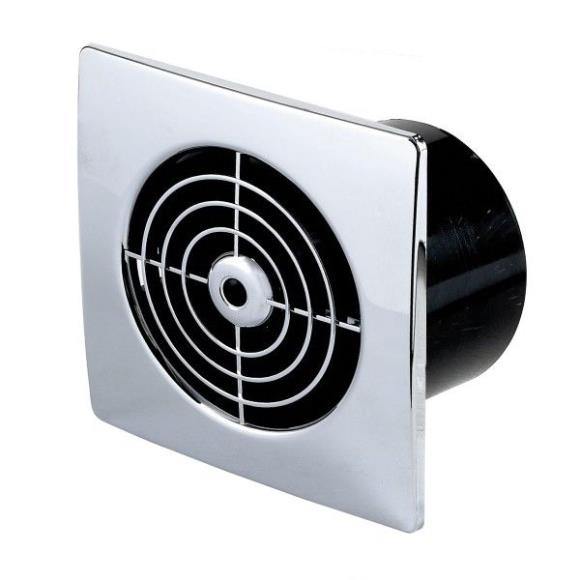 Manrose LP100STC Low Voltage Fan with Timer 4 Inch Chrome
