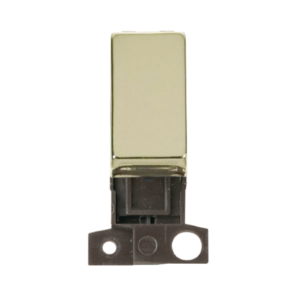 Click Minigrid MD018BR 13A/10AX DP Switch Module - Polished Brass